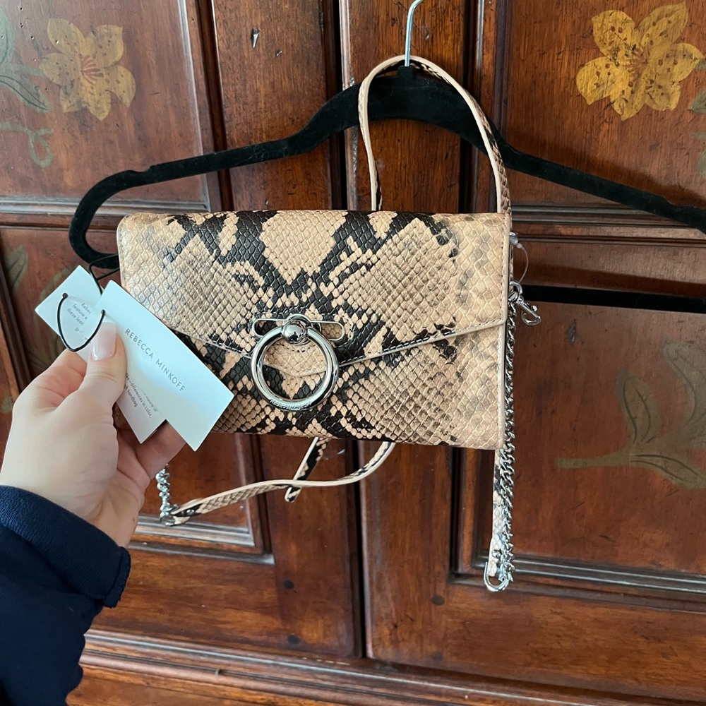 Brand New Rebecca Minkoff snakeskin cross body